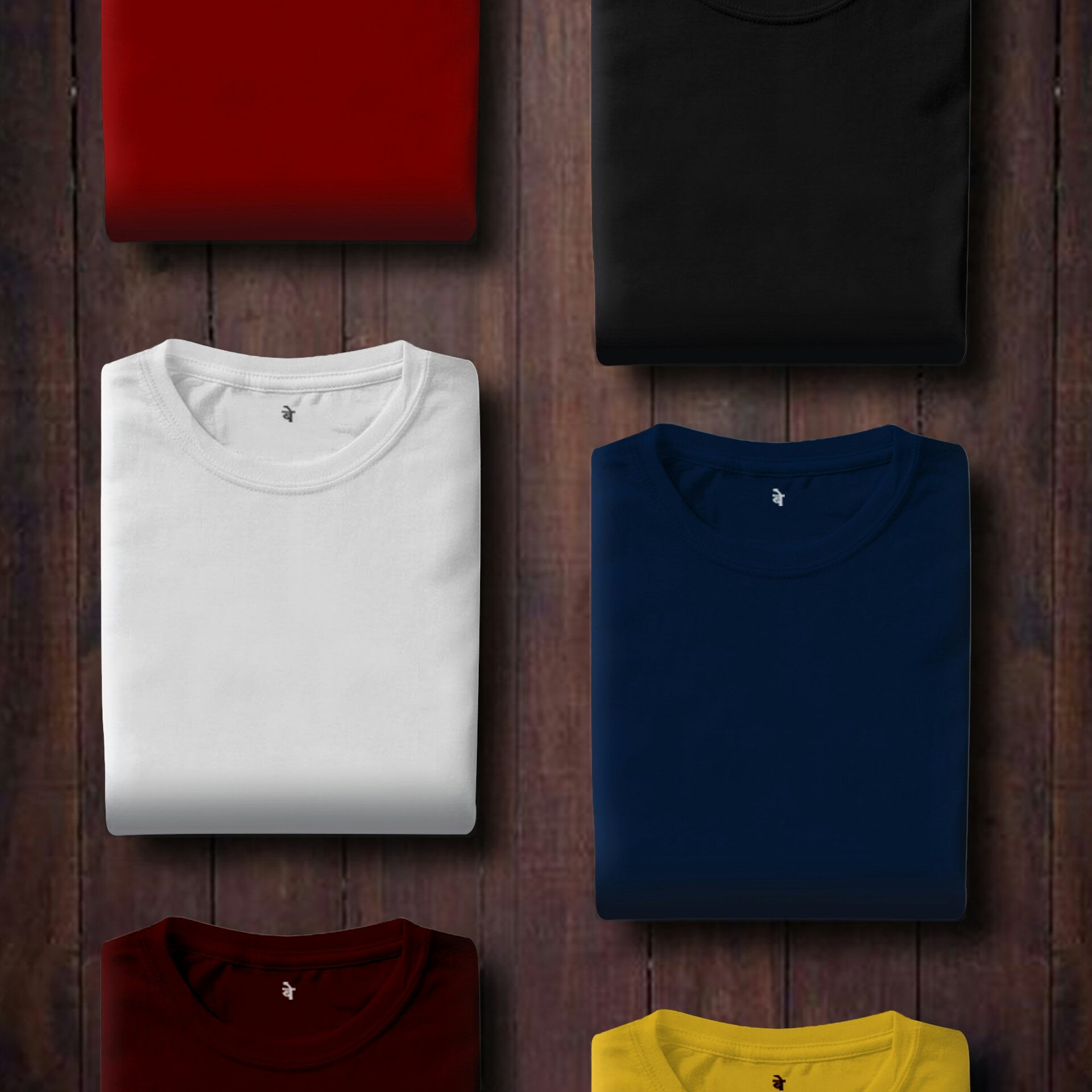 Different colour t shirts